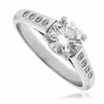 Platinum Solitaire IVS2 Diamond Ring