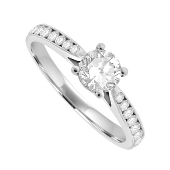 Platinum .85ct Solitaire GVS2 Diamond Engagement Ring