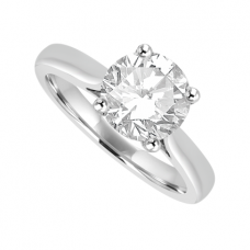 Platinum Solitaire 1.28ct Diamond Ring Engagement