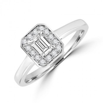 Platinum Phoenix Diamond Halo Ring