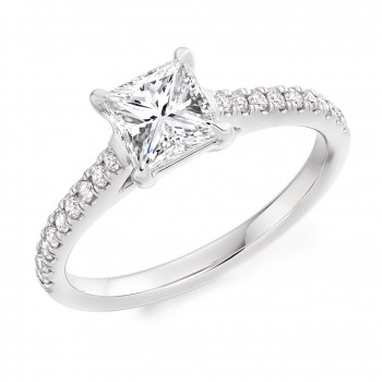 Platinum Princess cut Diamond Ring