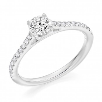 Platinum Solitaire ESi1 Diamond Ring