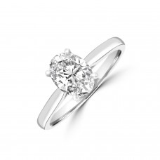 Platinum Solitaire Oval DVS2 Diamond ring