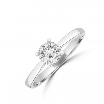 Platinum Diamond Solitare Ring .62ct DSI1