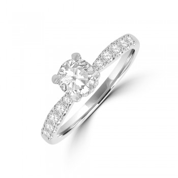 Platinum Solitaire DVS2 Diamond Ring
