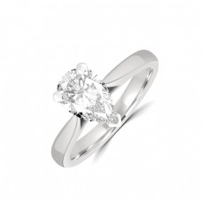 Platinum Pear DSi1 Diamond Solitaire Ring
