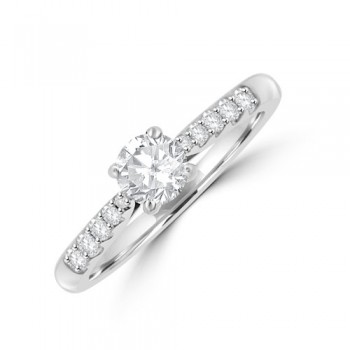 Platinum Solitaire DSi2 Diamond graduated ring