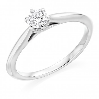 Platinum Solitaire EVS2 Diamond ring