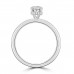 Platinum Oval DSi2 Diamond Hidden Halo ring