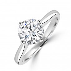 Platinum Solitaire DSi2 Diamond Compass set ring