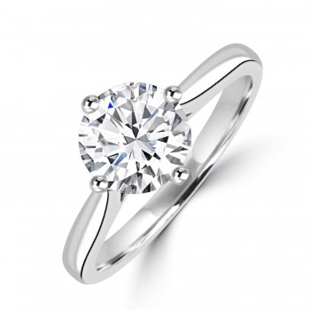 Platinum Solitaire DSi2 Diamond Compass set ring