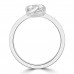 Platinum Solitaire Diamond Swirl ring