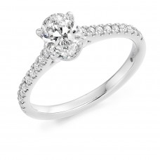 Platinum Solitaire Oval DSi1 Diamond ring