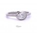 Platinum Oval EVS2 Diamond Rubover Landscape Solitaire ring