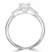 Platinum Solitaire ESi1 Diamond ring with Baguette shoulders