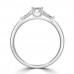 Platinum Solitaire DSi1 Diamond Tapered Baguette ring
