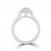 Platinum Marquise FSi1 Diamond Double Halo Cluster Ring