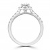 Platinum Oval DVS1 Diamond Halo ring