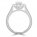 Platinum Oval ESi1 Diamond Daisy Cluster ring