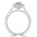 Platinum Oval EVS2 Diamond Cluster ring