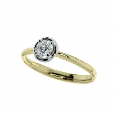 18ct Gold Solitaire Diamond Bertani Ring