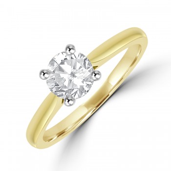 18ct Gold Solitaire FVS2 Diamond Ring