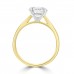 18ct Gold and Platinum 2.22ct Solitaire ISi2 Diamond Ring