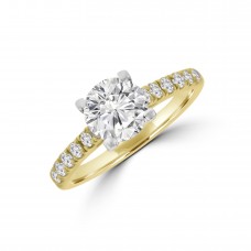 18ct Gold and Platinum Solitaire FSi2 Diamond ring