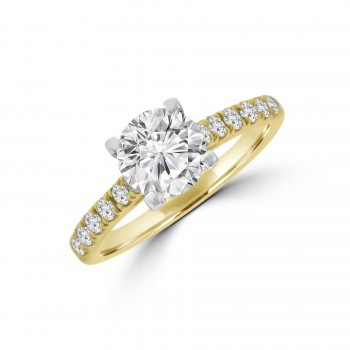 18ct Gold and Platinum Solitaire FSi2 Diamond ring
