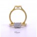 18ct Gold Platinum Radiant Diamond Signature Solitaire ring