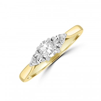 18ct yellow gold Three-stone Ring