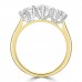 18ct Gold Three-stone DSi1 Diamond 6-claw ring