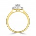 18ct Gold Pear ESi1 Diamond Double Halo Ring