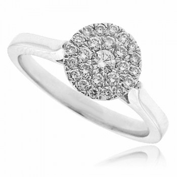 18ct White Gold Solitaire Iluusion Diamond Ring