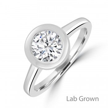 9ct White Gold 1.00ct Lab Grown Diamond Solitaire ring