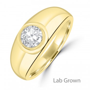 9ct Gold Lab Grown Diamond Signet ring
