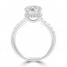 Platinum Lab-Grown EVS1 Diamond Solitaire Hidden Halo ring