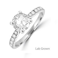 Platinum Solitaire Lab-Grown DVVS2 Diamond ring