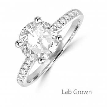 Platinum Solitaire Lab Grown EVVS2 Diamond ring