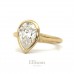 18ct Gold Pear cut Diamond Bezel set Solitaire ring