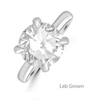 Platinum Solitaire 4.00ct Lab Grown Diamond ring