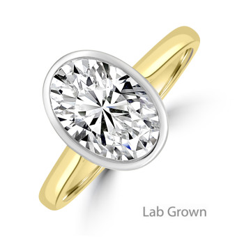 18ct Gold Platinum Solitaire Oval EVS1 Lab Grown Diamond ring 18ct Gold Platinum Solitaire Oval EVS1 Lab Grown Diamond ring