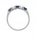 Platinum Sapphire and Diamond V-claw Eternity ring