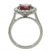 Platinum Pink Tourmaline and Diamond Oval Halo ring Platinum Pink Tourmaline and Diamond Oval Halo ring