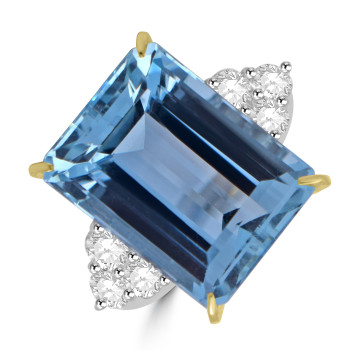 Platinum Emerald cut 11.51ct Aquamarine Trefoil Diamond ring Platinum Emerald cut 11.51ct Aquamarine Trefoil Diamond ring