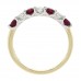 18ct Gold Platinum Ruby and Diamond V-claw Eternity ring 18ct Gold Platinum Ruby and Diamond V-claw Eternity ring