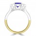 18ct Gold Tanzanite and Diamond Vintage Cluster ring