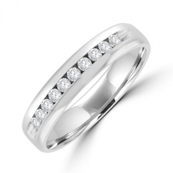 Platinum Diamond Channel Eternity/Wedding Ring