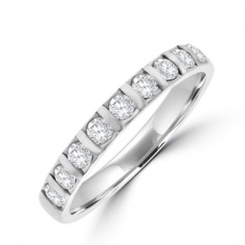 Platinum 9-stone Diamond Eternity Ring