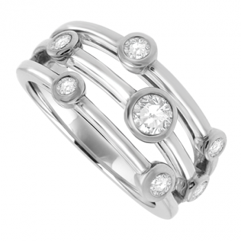 Platinum 6-Stone Diamond Bubble Eternity Ring